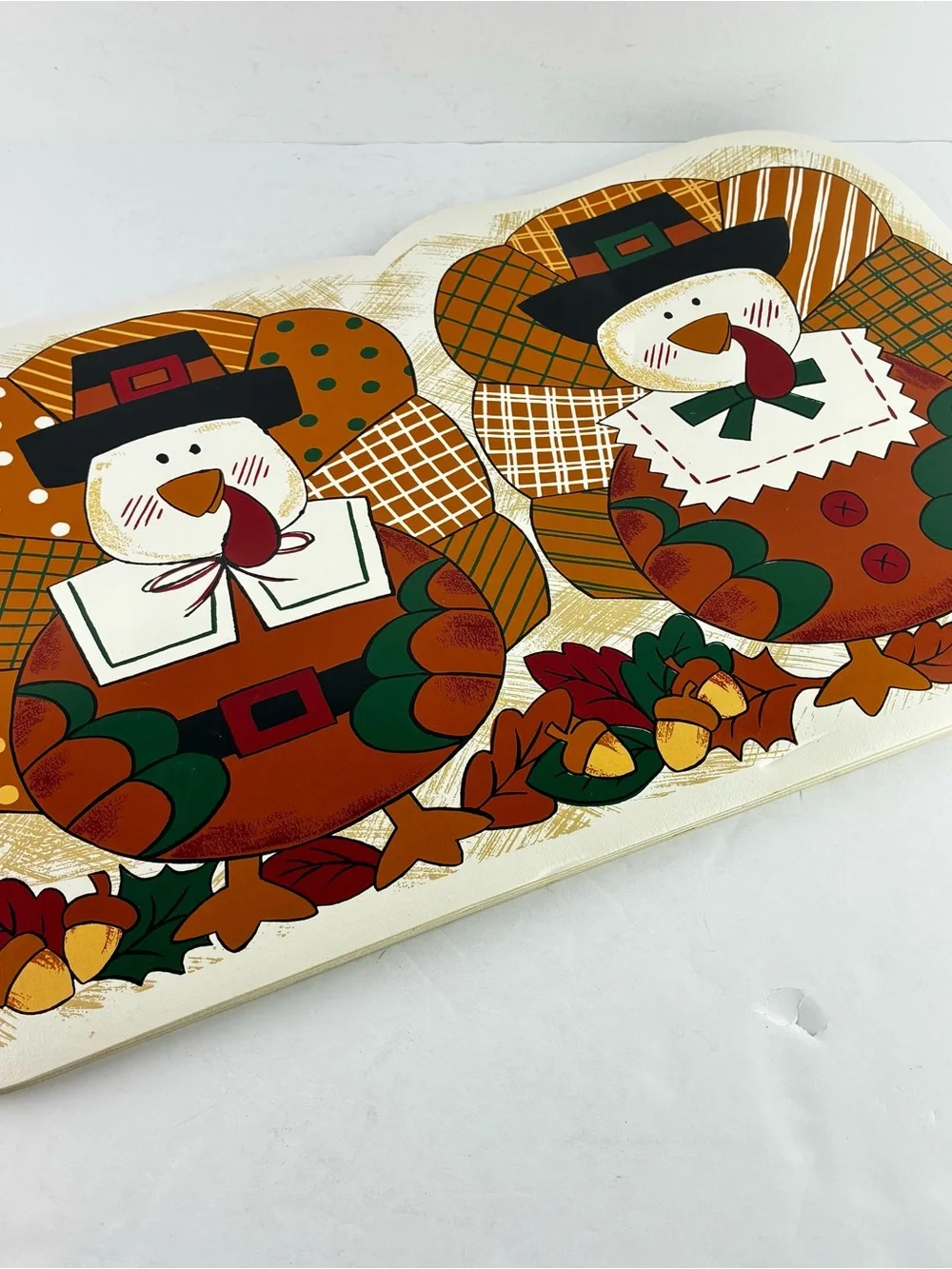 Autumn Fest Thanksgiving Vintage 90’s K-Mart Turkey Vinyl Placemats